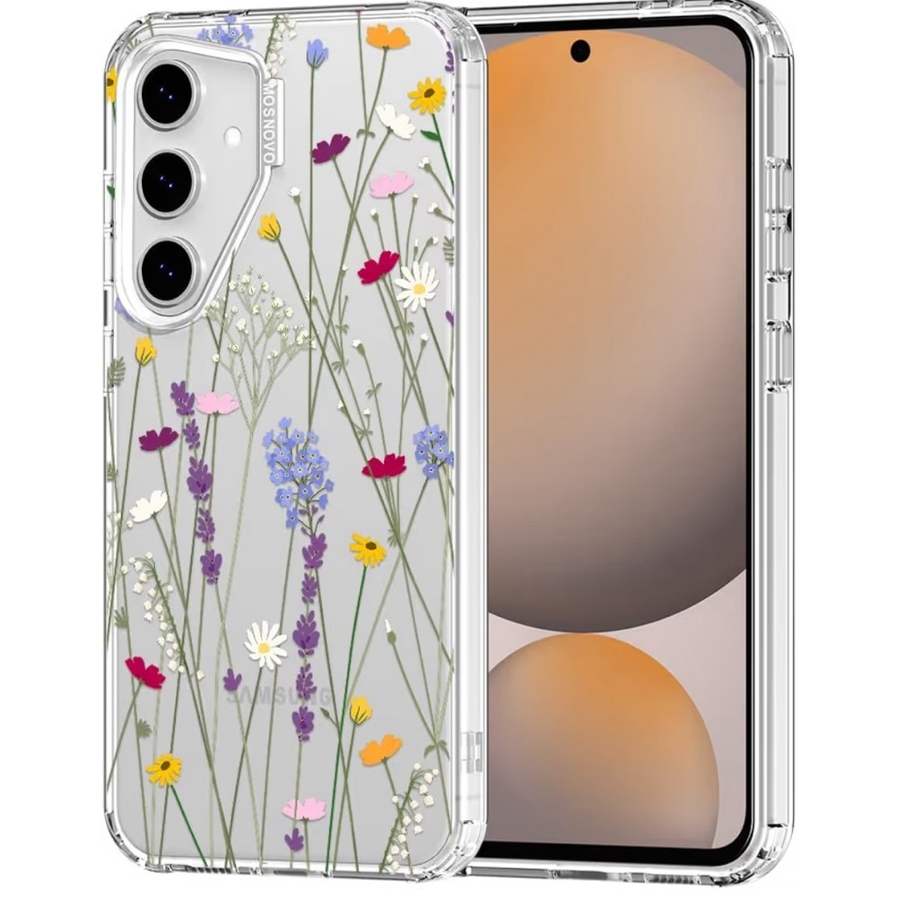 Samsung Clear Case with Wildflower Design